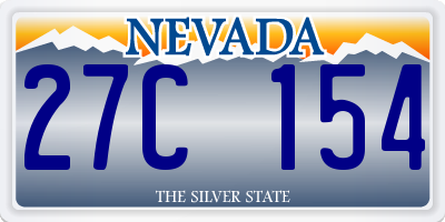 NV license plate 27C154