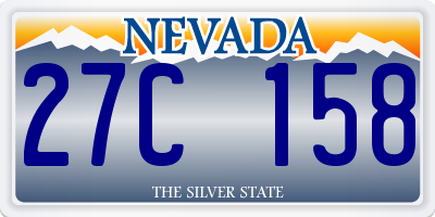 NV license plate 27C158