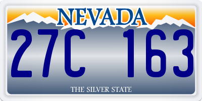 NV license plate 27C163