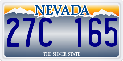 NV license plate 27C165