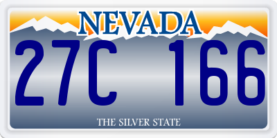 NV license plate 27C166