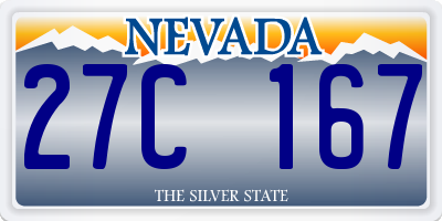 NV license plate 27C167