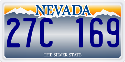 NV license plate 27C169