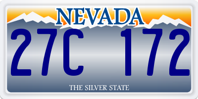 NV license plate 27C172