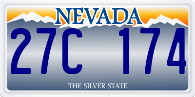 NV license plate 27C174