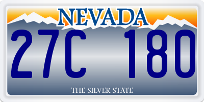 NV license plate 27C180