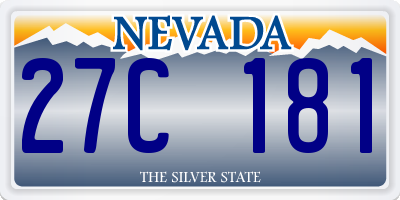 NV license plate 27C181