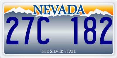 NV license plate 27C182