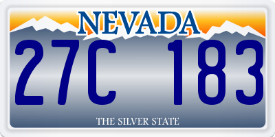 NV license plate 27C183