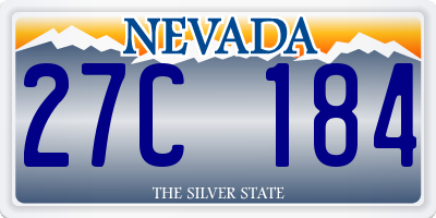 NV license plate 27C184