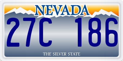 NV license plate 27C186