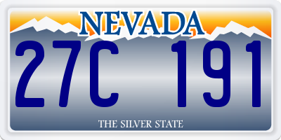 NV license plate 27C191