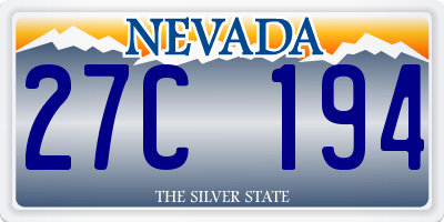 NV license plate 27C194