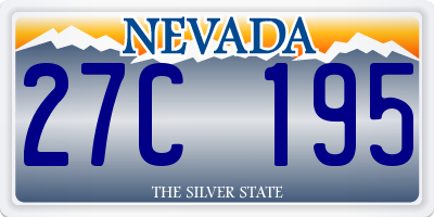 NV license plate 27C195
