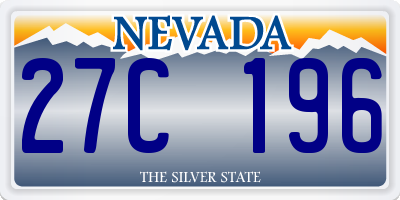 NV license plate 27C196