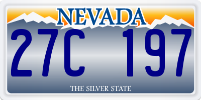 NV license plate 27C197