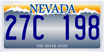 NV license plate 27C198