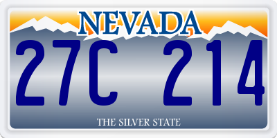 NV license plate 27C214