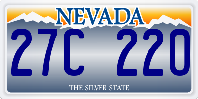 NV license plate 27C220