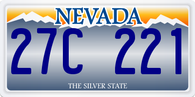 NV license plate 27C221