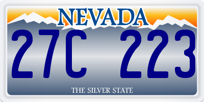 NV license plate 27C223