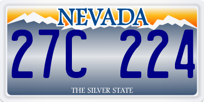 NV license plate 27C224
