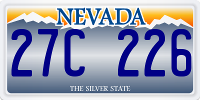 NV license plate 27C226