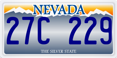 NV license plate 27C229