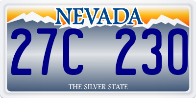 NV license plate 27C230