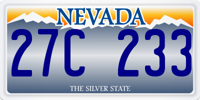NV license plate 27C233