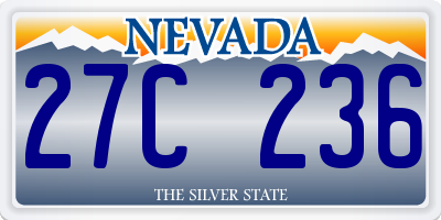 NV license plate 27C236