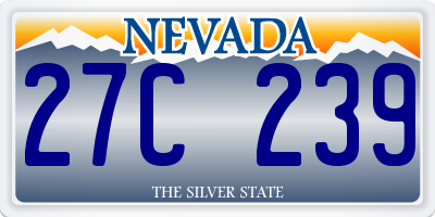 NV license plate 27C239