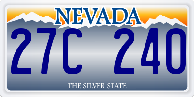NV license plate 27C240