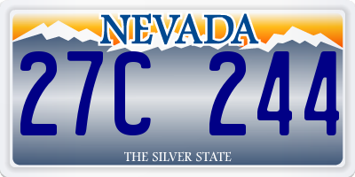 NV license plate 27C244