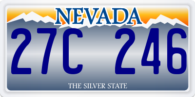 NV license plate 27C246