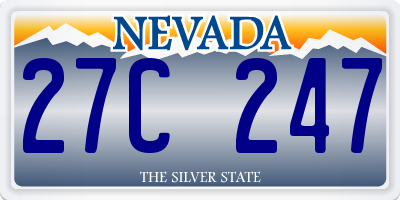 NV license plate 27C247