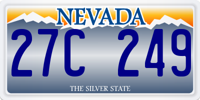 NV license plate 27C249