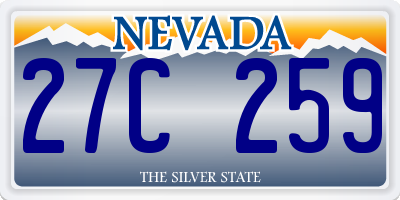 NV license plate 27C259