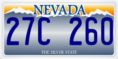 NV license plate 27C260