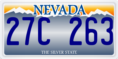 NV license plate 27C263