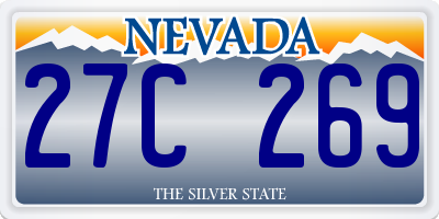 NV license plate 27C269