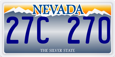 NV license plate 27C270