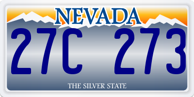 NV license plate 27C273