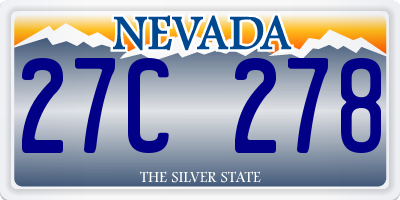 NV license plate 27C278