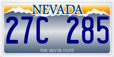 NV license plate 27C285