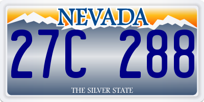 NV license plate 27C288