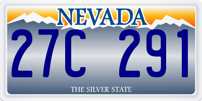 NV license plate 27C291