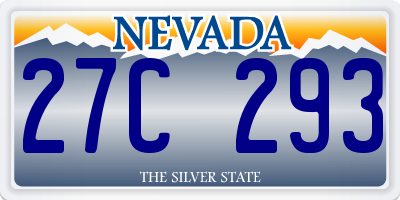 NV license plate 27C293