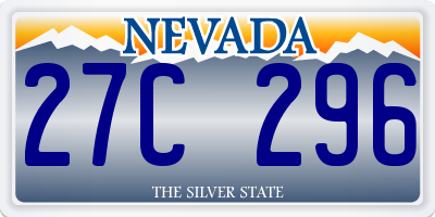 NV license plate 27C296