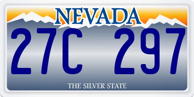 NV license plate 27C297